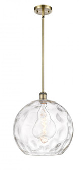 Athens Water Glass - 1 Light - 13 inch - Antique Brass - Pendant (3442|516-1S-AB-G1215-14)