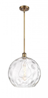 Athens Water Glass - 1 Light - 13 inch - Brushed Brass - Pendant (3442|516-1S-BB-G1215-14-LED)