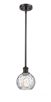 Athens Water Glass - 1 Light - 6 inch - Oil Rubbed Bronze - Mini Pendant (3442|516-1S-OB-G1215-6)