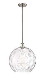 Athens Water Glass - 1 Light - 13 inch - Brushed Satin Nickel - Pendant (3442|516-1S-SN-G1215-14-LED)