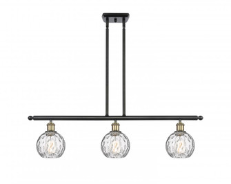 Athens Water Glass - 3 Light - 36 inch - Black Antique Brass - Stem hung - Island Light (3442|516-3I-BAB-G1215-6)