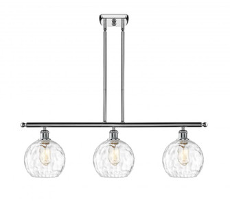 Athens Water Glass - 3 Light - 36 inch - Polished Chrome - Stem hung - Island Light (3442|516-3I-PC-G1215-8)