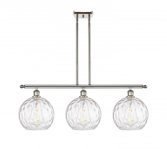 Athens Water Glass - 3 Light - 37 inch - Polished Nickel - Stem hung - Island Light (3442|516-3I-PN-G1215-10)