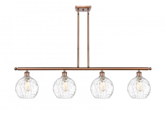 Athens Water Glass - 4 Light - 48 inch - Antique Copper - Stem hung - Island Light (3442|516-4I-AC-G1215-8)