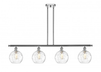 Athens Water Glass - 4 Light - 48 inch - Polished Chrome - Stem hung - Island Light (3442|516-4I-PC-G1215-8-LED)
