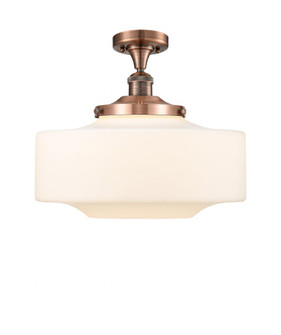 Bridgeton - 1 Light - 16 inch - Antique Copper - Semi-Flush Mount (3442|517-1CH-AC-G691-16-LED)
