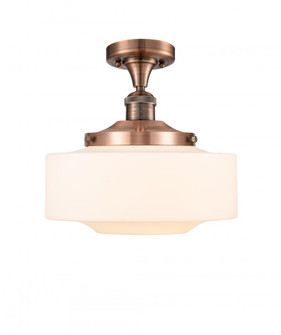 Bridgeton - 1 Light - 12 inch - Antique Copper - Semi-Flush Mount (3442|517-1CH-AC-G691-12-LED)