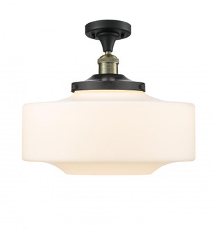 Bridgeton - 1 Light - 16 inch - Black Antique Brass - Semi-Flush Mount (3442|517-1CH-BAB-G691-16-LED)