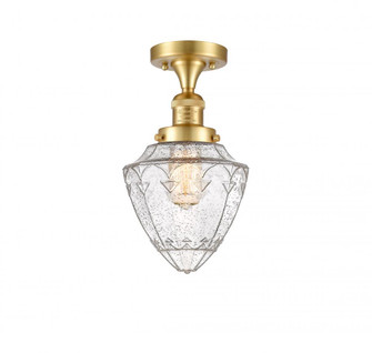 Bullet - 1 Light - 7 inch - Satin Gold - Semi-Flush Mount (3442|517-1CH-SG-G664-7)