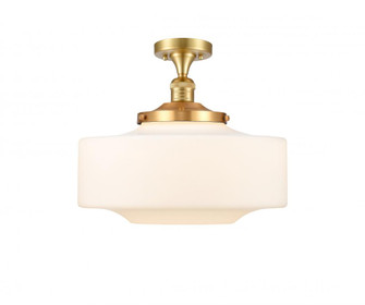 Bridgeton - 1 Light - 16 inch - Satin Gold - Semi-Flush Mount (3442|517-1CH-SG-G691-16)