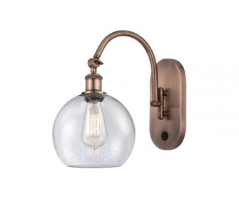 Athens - 1 Light - 8 inch - Antique Copper - Adjustable Swing Arm (3442|518-1W-AC-G124-8)