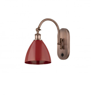 Plymouth - 1 Light - 8 inch - Antique Copper - Adjustable Swing Arm (3442|518-1W-AC-MBD-75-RD)