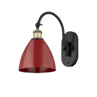 Plymouth - 1 Light - 8 inch - Black Antique Brass - Adjustable Swing Arm (3442|518-1W-BAB-MBD-75-RD)