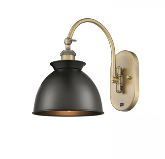 Adirondack - 1 Light - 8 inch - Brushed Brass - Adjustable Swing Arm (3442|518-1W-BB-M14-BK)