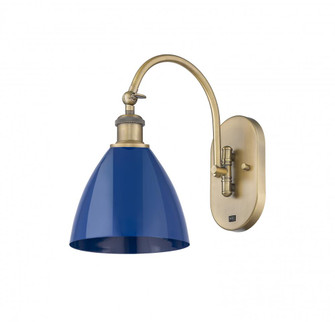 Plymouth - 1 Light - 8 inch - Brushed Brass - Adjustable Swing Arm (3442|518-1W-BB-MBD-75-BL)