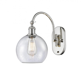 Athens - 1 Light - 8 inch - Polished Nickel - Sconce (3442|518-1W-PN-G124-8)