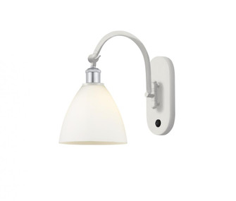 Bristol - 1 Light - 8 inch - White Polished Chrome - Adjustable Swing Arm (3442|518-1W-WPC-GBD-751)