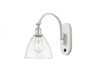 Bristol - 1 Light - 8 inch - White Polished Chrome - Adjustable Swing Arm (3442|518-1W-WPC-GBD-752-LED)