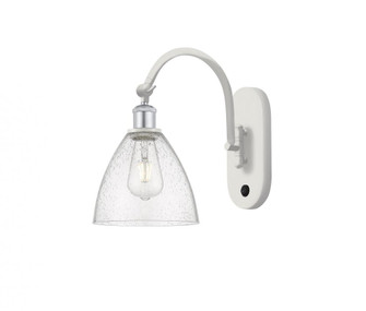 Bristol - 1 Light - 8 inch - White Polished Chrome - Adjustable Swing Arm (3442|518-1W-WPC-GBD-754)
