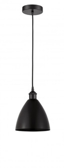 Bristol - 1 Light - 8 inch - Matte Black - Cord hung - Mini Pendant (3442|616-1P-BK-MBD-75-BK-LED)