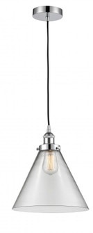 Cone - 1 Light - 12 inch - Polished Chrome - Cord hung - Mini Pendant (3442|616-1PH-PC-G42-L-LED)