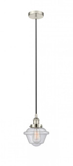 Oxford - 1 Light - 7 inch - Polished Nickel - Cord hung - Mini Pendant (3442|616-1PH-PN-G534-LED)