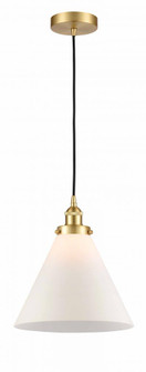 Cone - 1 Light - 12 inch - Satin Gold - Cord hung - Mini Pendant (3442|616-1PH-SG-G41-L-LED)