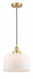 Bell - 1 Light - 12 inch - Satin Gold - Cord hung - Mini Pendant (3442|616-1PH-SG-G71-L-LED)