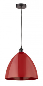 Plymouth - 1 Light - 16 inch - Oil Rubbed Bronze - Cord hung - Mini Pendant (3442|616-1P-OB-MBD-16-RD)
