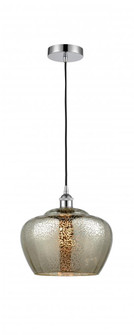 Fenton - 1 Light - 11 inch - Polished Chrome - Cord hung - Mini Pendant (3442|616-1P-PC-G96-L-LED)