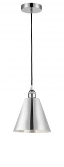 Berkshire - 1 Light - 8 inch - Polished Chrome - Cord hung - Mini Pendant (3442|616-1P-PC-MBC-8-PC)