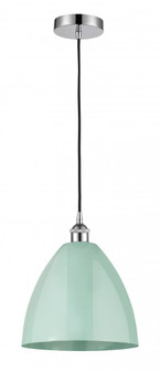 Plymouth - 1 Light - 12 inch - Polished Chrome - Cord hung - Mini Pendant (3442|616-1P-PC-MBD-12-SF)
