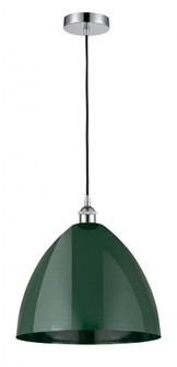 Plymouth - 1 Light - 16 inch - Polished Chrome - Cord hung - Mini Pendant (3442|616-1P-PC-MBD-16-GR)