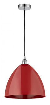Plymouth - 1 Light - 16 inch - Polished Chrome - Cord hung - Mini Pendant (3442|616-1P-PC-MBD-16-RD-LED)