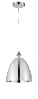 Bristol - 1 Light - 9 inch - Polished Chrome - Cord hung - Mini Pendant (3442|616-1P-PC-MBD-9-PC-LED)