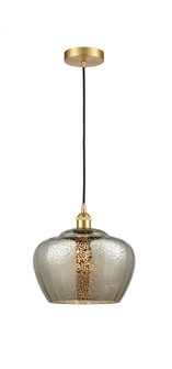 Fenton - 1 Light - 11 inch - Satin Gold - Cord hung - Mini Pendant (3442|616-1P-SG-G96-L-LED)