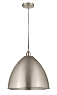 Bristol - 1 Light - 16 inch - Brushed Satin Nickel - Cord hung - Mini Pendant (3442|616-1P-SN-MBD-16-SN)