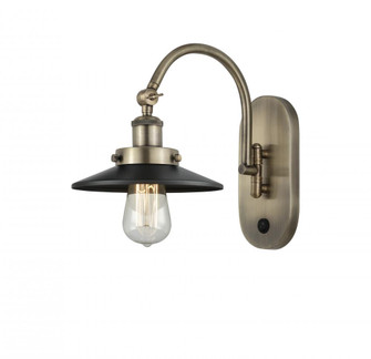 Railroad - 1 Light - 8 inch - Antique Brass - Adjustable Swing Arm (3442|918-1W-AB-M6)