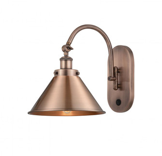 Briarcliff - 1 Light - 10 inch - Antique Copper - Adjustable Swing Arm (3442|918-1W-AC-M10-AC-LED)