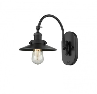 Railroad - 1 Light - 8 inch - Matte Black - Adjustable Swing Arm (3442|918-1W-BK-M6)