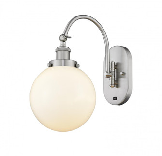Beacon - 1 Light - 8 inch - Brushed Satin Nickel - Adjustable Swing Arm (3442|918-1W-SN-G201-8-LED)