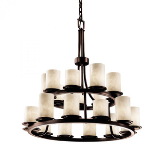 Dakota 21-Light 2-Tier Ring LED Chandelier (254|CLD-8767-10-DBRZ-LED21-14700)