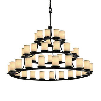 Dakota 45-Light 3-Tier Ring Chandelier (254|FAB-8714-10-CREM-MBLK)