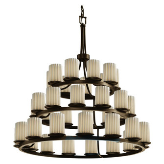 Dakota 36-Light 3-Tier Ring LED Chandelier (254|POR-8712-10-PLET-DBRZ-LED36-25200)