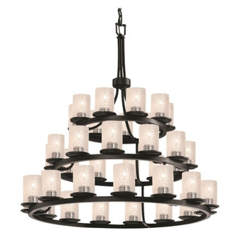 Dakota 36-Light 3-Tier Ring LED Chandelier (254|FSN-8712-10-SEED-MBLK-LED36-25200)