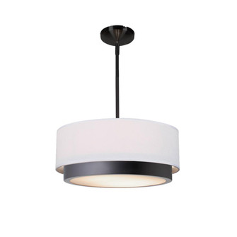 Tate 16'' LED Semi-Flush Drum Pendant (254|FAB-4475-WHTE-MBLK)