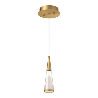 Malabar 3-in Brushed Gold Dimmable LED Pendant (461|402401BG-LED)