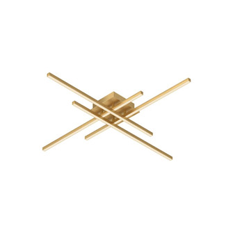 Vega Minor 32-in Brushed Gold Dimmable LED Flush Mount (461|FM18232-BG)