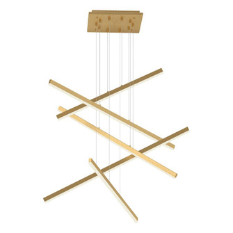 Vega 5 Head Brushed Gold LED Multi Pendant (461|MP10305-BG)