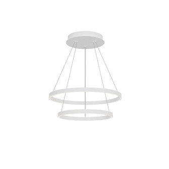 Cerchio 24-in White LED Chandeliers (461|CH87224-WH)
